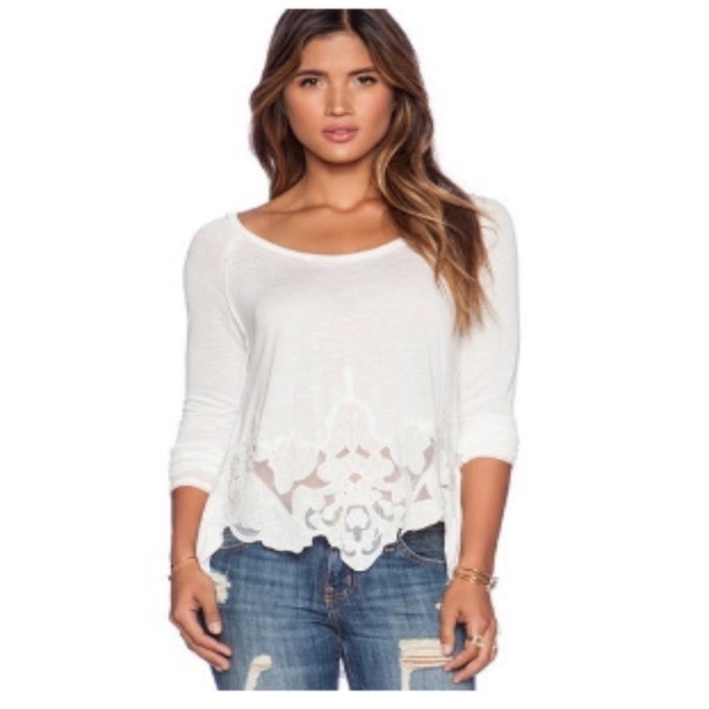 Boho Free People That’s Amore Long Sleeve Blouse. XS. NWT. - Picture 2 of 16